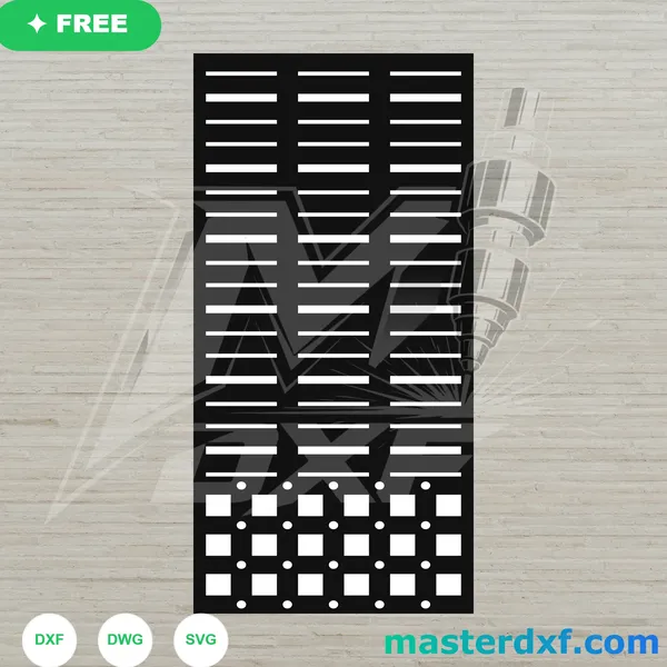 Checker Dot Footer Address Plaque Free DXF DXF File